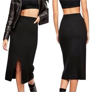 NWT Free People Ribbed Knit Midi Skirt - Size M